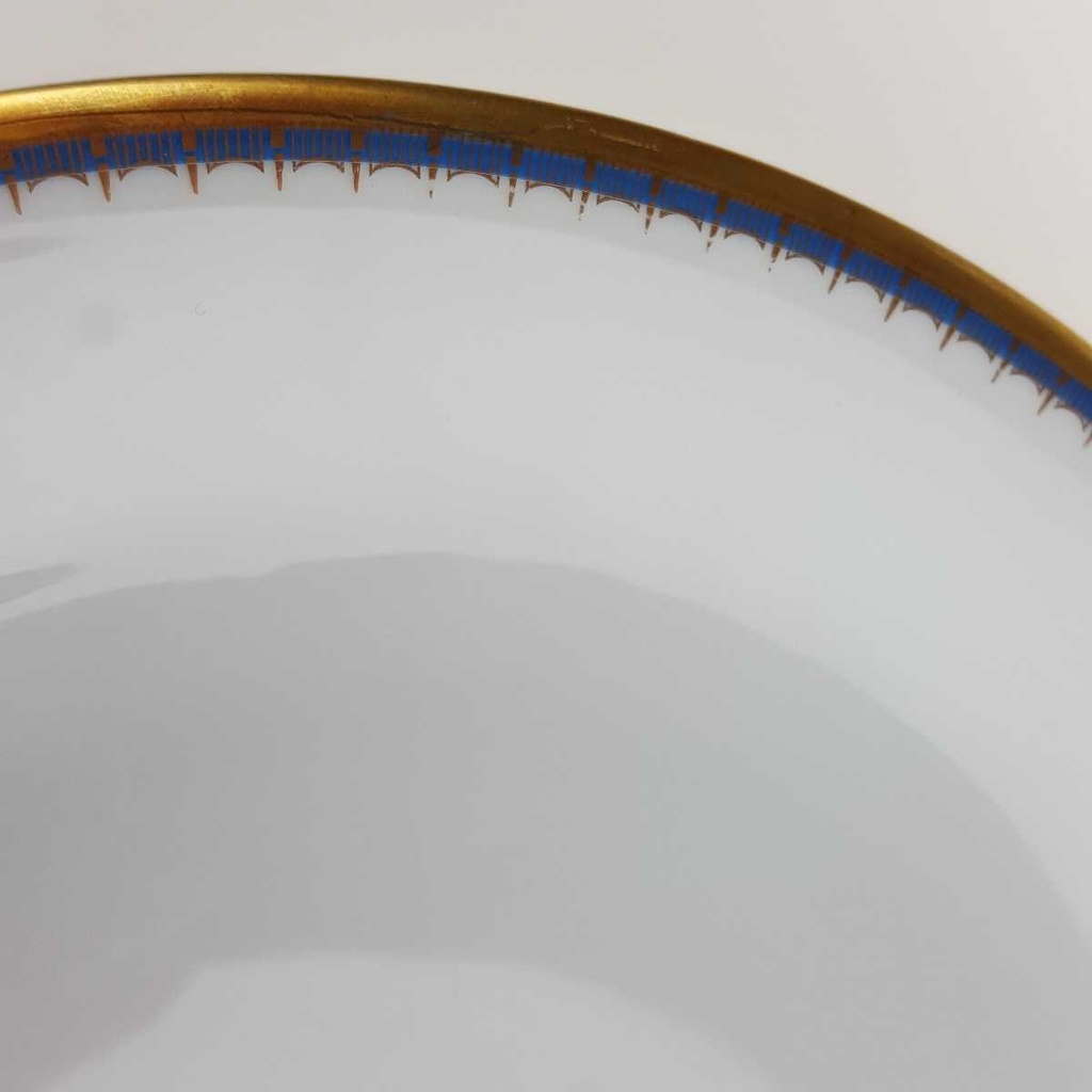 [458167221] Speiseteller Essteller Goldrand 24,5 cm PMR Jaeger & Co Bavaria Blau Gold Dekor gebraucht - gut Bild 3