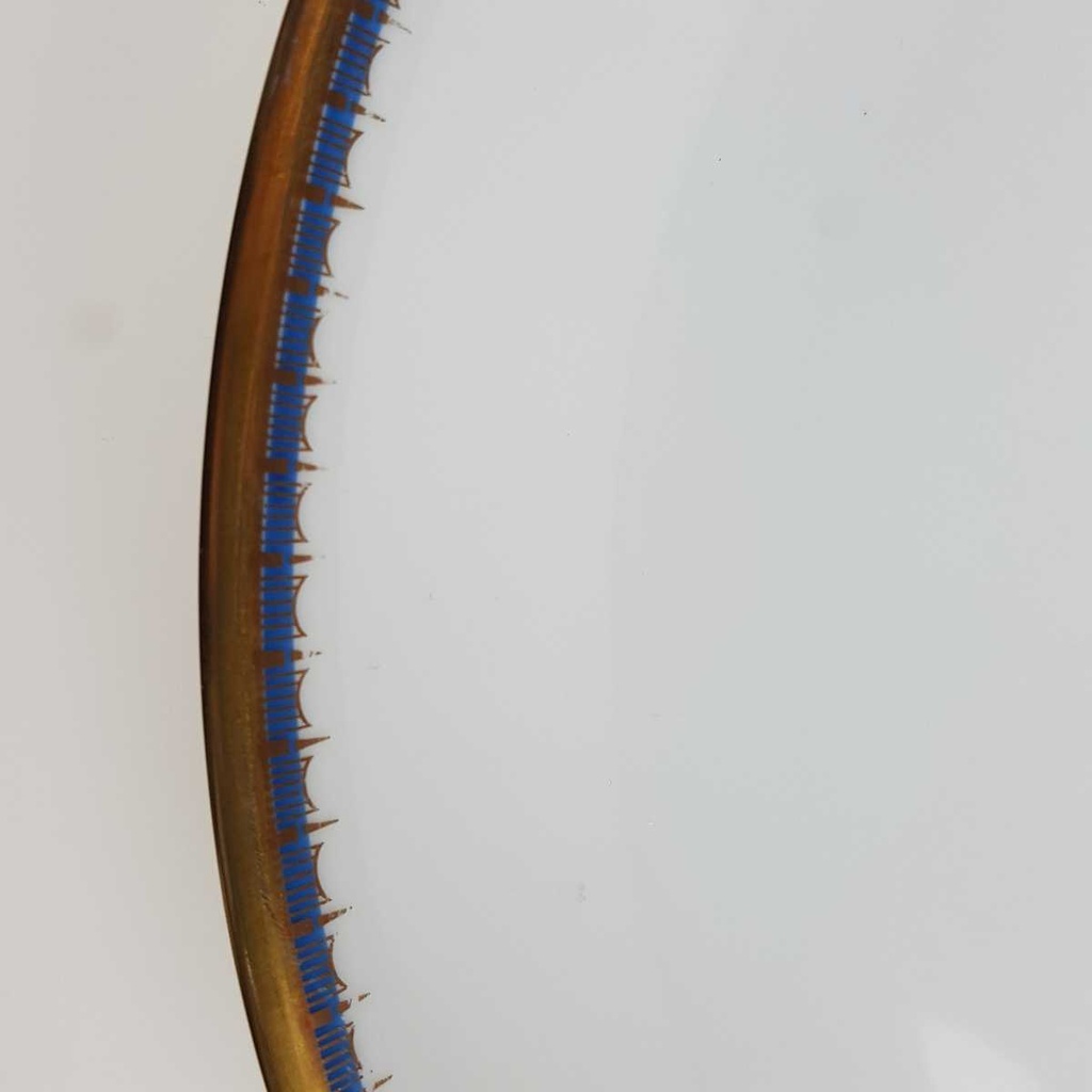 [458167221] Speiseteller Essteller Goldrand 24,5 cm PMR Jaeger & Co Bavaria Blau Gold Dekor gebraucht - gut Bild 4