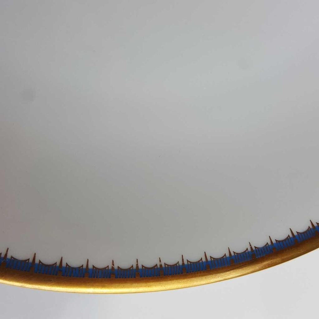 [458167221] Speiseteller Essteller Goldrand 24,5 cm PMR Jaeger & Co Bavaria Blau Gold Dekor gebraucht - gut Bild 5