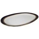 [45816724] Speiseplatte groß Golddekor 35x23,5 cm Winterling Marktleuthen Kobaltblau Rand Blau gebraucht - gut Bild 2