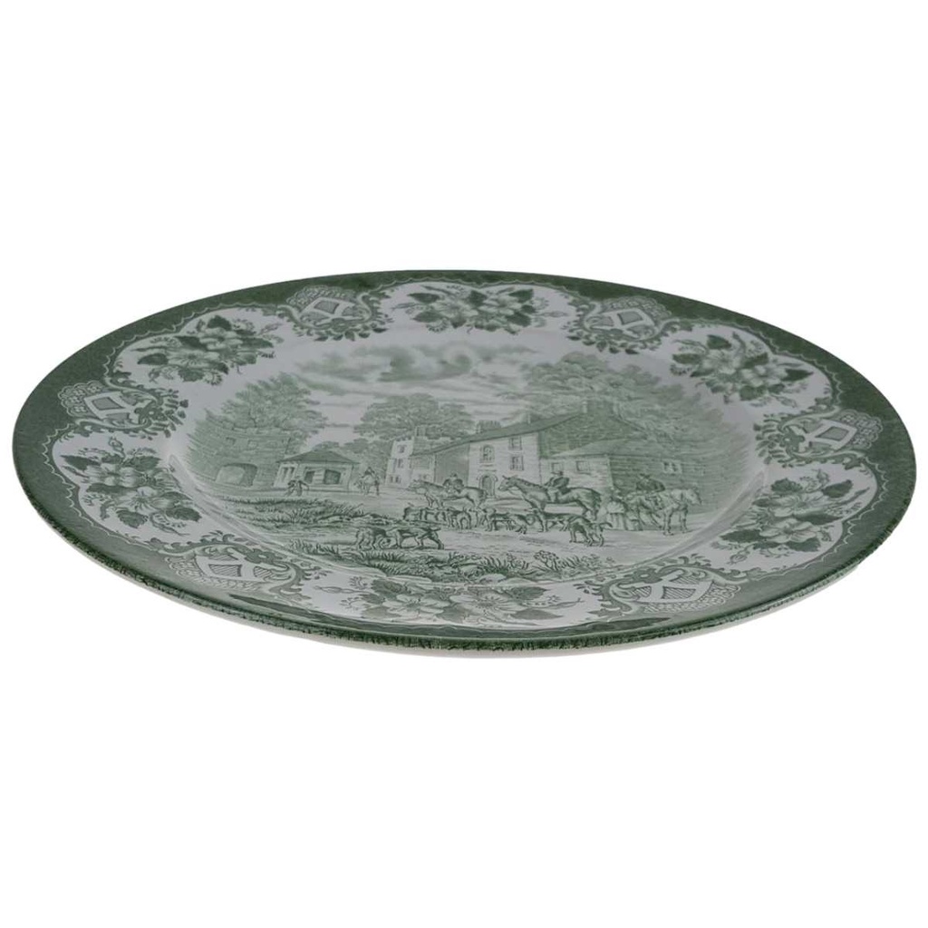 [458167249] Speiseteller Essteller 25 cm English Ironstone Tableware (EIT) EIT England Old Inns Series Grün gebraucht - akzeptabel Bild 2