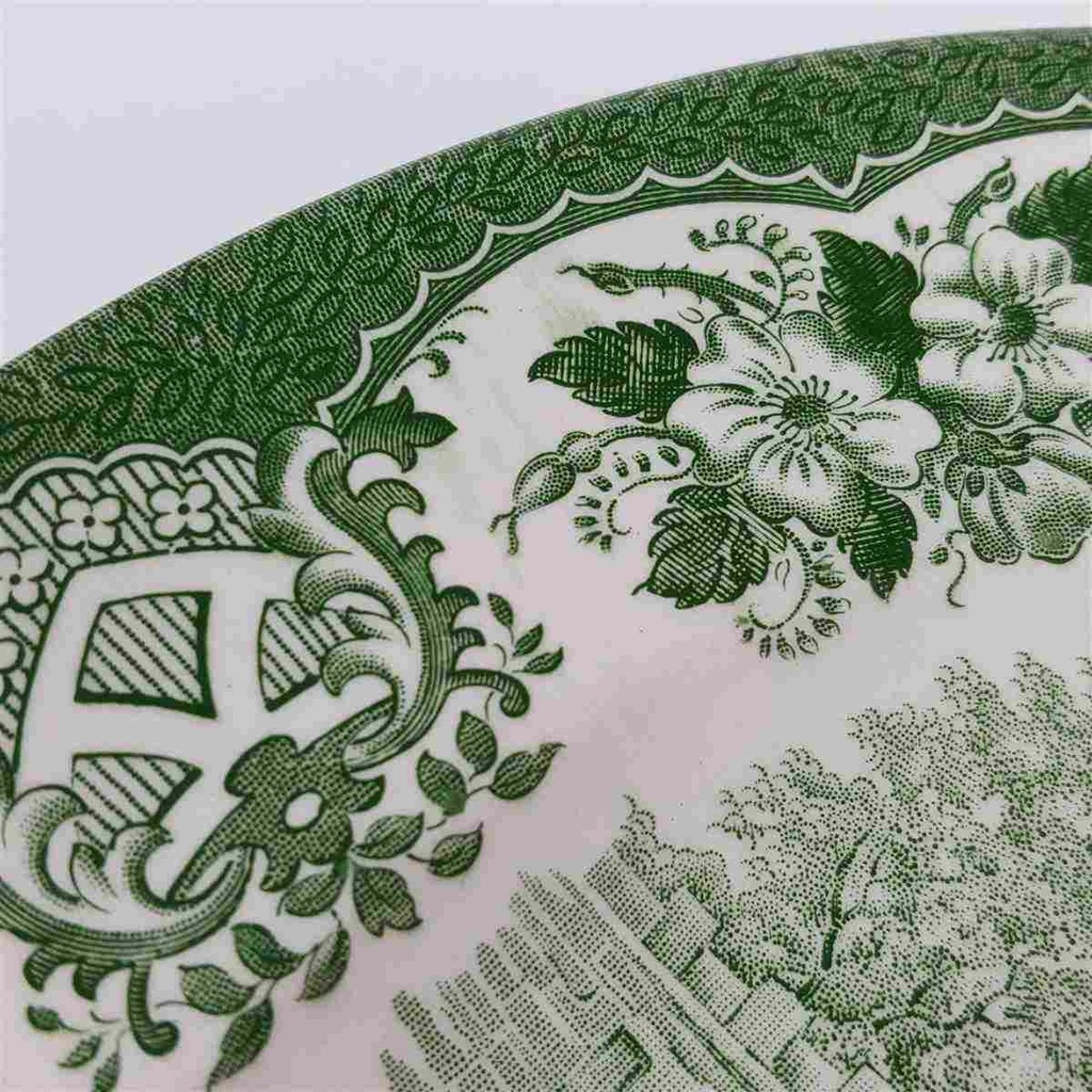 [458167249] Speiseteller Essteller 25 cm English Ironstone Tableware (EIT) EIT England Old Inns Series Grün gebraucht - akzeptabel Bild 4