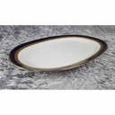 [45816725] Speiseplatte groß mittelgroß Golddekor 32,5x21,5 cm Winterling Marktleuthen Kobaltblau Rand Blau gebraucht - akzeptabel Bild 3