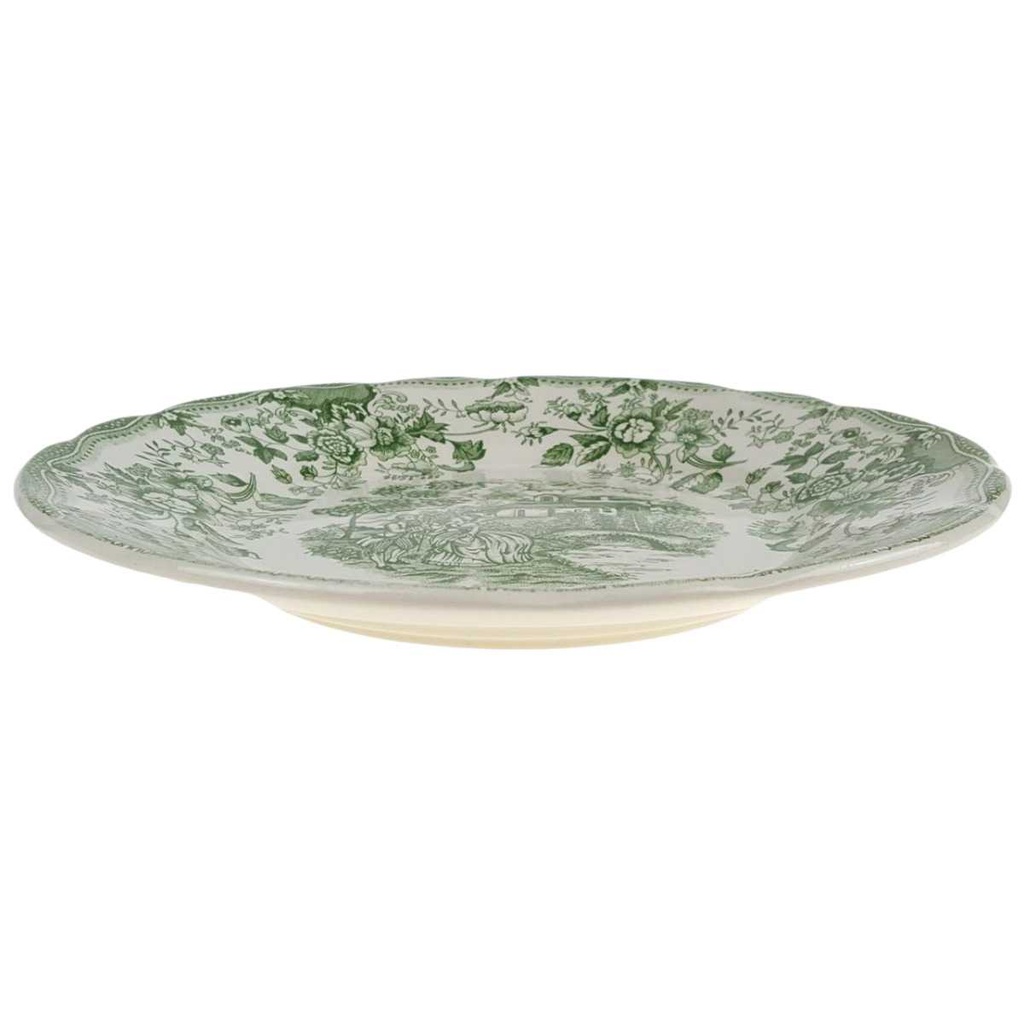[458167250] Speiseteller Essteller 24 cm English Ironstone Tableware (EIT) EIT England Motiv: Liebespaare Grün gebraucht - sehr gut Bild 2