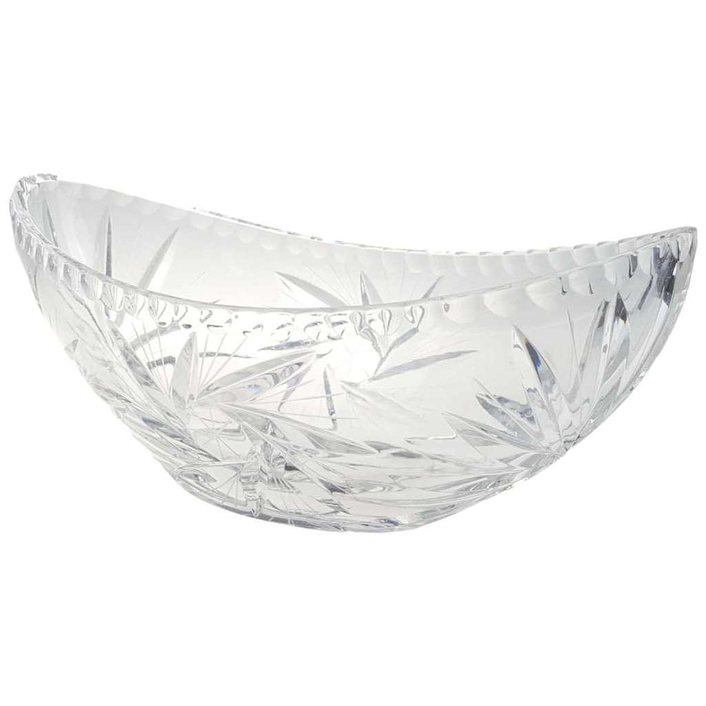 [458167254] Schale Oval Kristallglas Kristall Schleuderstern Transparent Bild 2