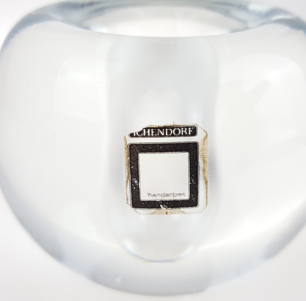 [458167256] Kerzenhalter Kugelvase Briefbeschwerer Handarbeit 6,5 cm Ichendorf Transparent gebraucht - gut Bild 3