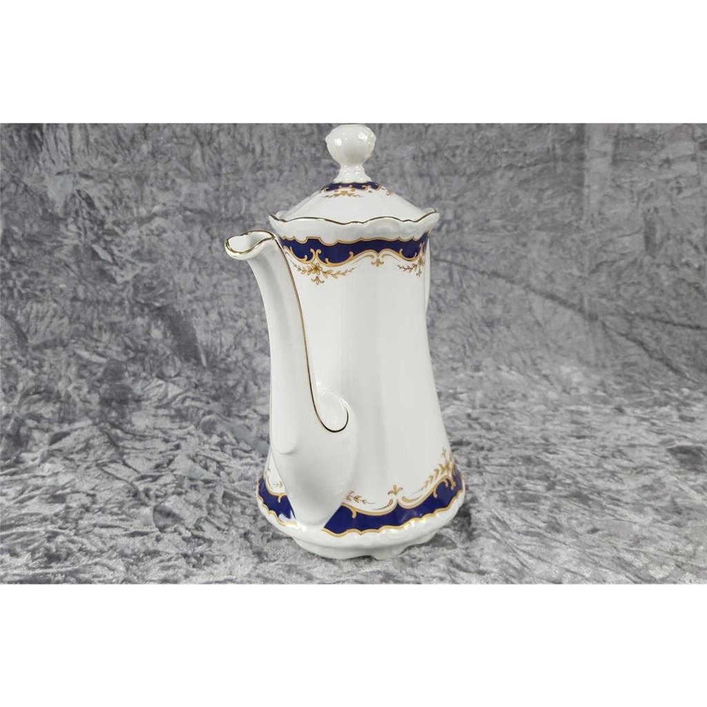 [45816727] Kaffeekanne Kanne 1,25 L Mitterteich Form 2000 Kobalt mit Goldbordüre gebraucht - sehr gut Bild 4