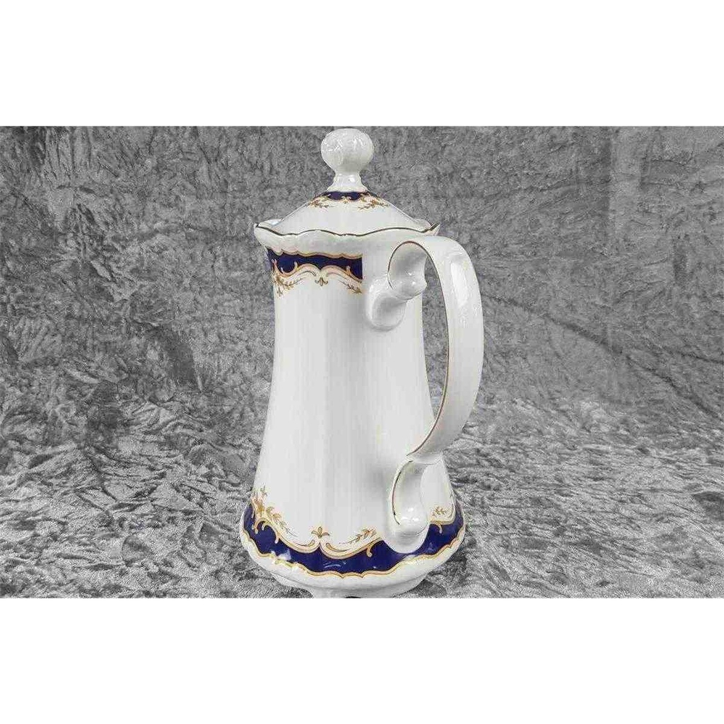 [45816727] Kaffeekanne Kanne 1,25 L Mitterteich Form 2000 Kobalt mit Goldbordüre gebraucht - sehr gut Bild 5