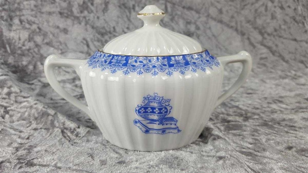 [45816729] Zuckerdose groß Unbekannte Hersteller China Blau gebraucht - gut Bild 4