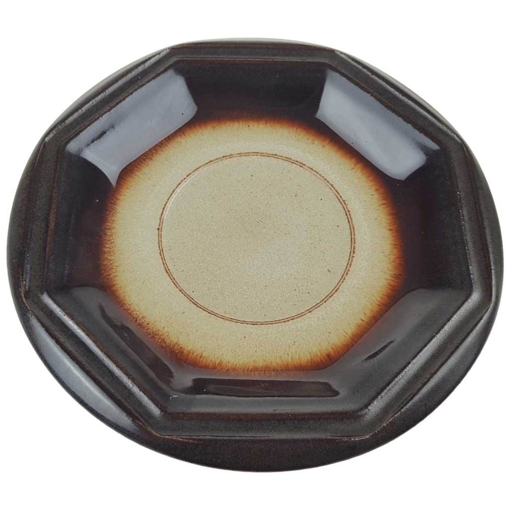 [458167290] Untertasse für Tee/Kaffee 14,5 cm Gerz Gerzit Dekor graubraun braun gebraucht - gut Bild 2