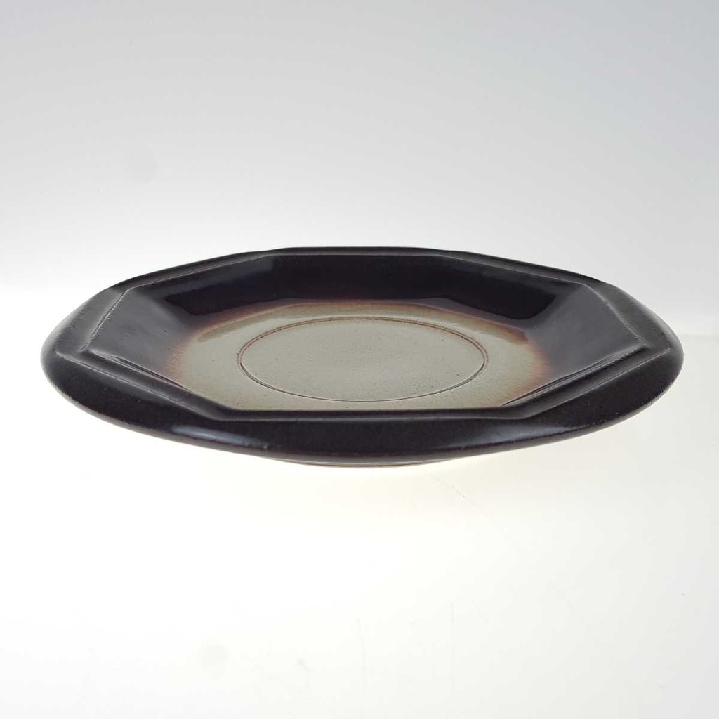 [458167290] Untertasse für Tee/Kaffee 14,5 cm Gerz Gerzit Dekor graubraun braun gebraucht - gut Bild 3