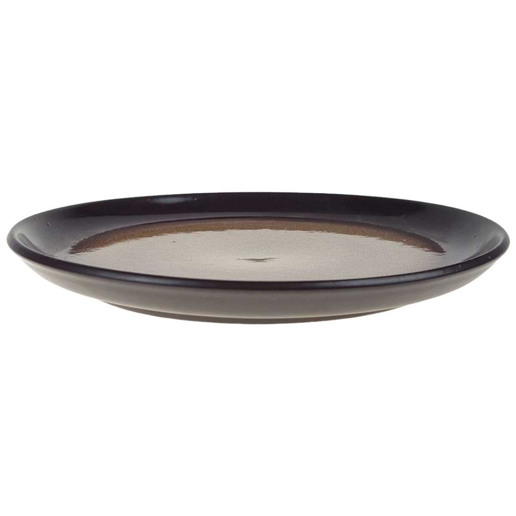 [458167291] Kuchenteller Dessertteller 20 cm Gerz Gerzit Dekor graubraun braun gebraucht - gut Bild 2