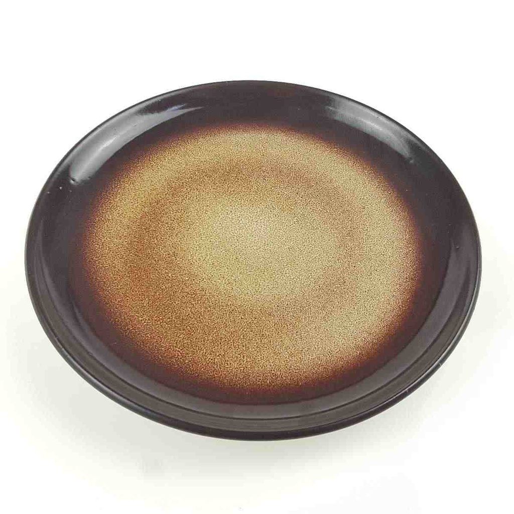 [458167291] Kuchenteller Dessertteller 20 cm Gerz Gerzit Dekor graubraun braun gebraucht - gut Bild 3