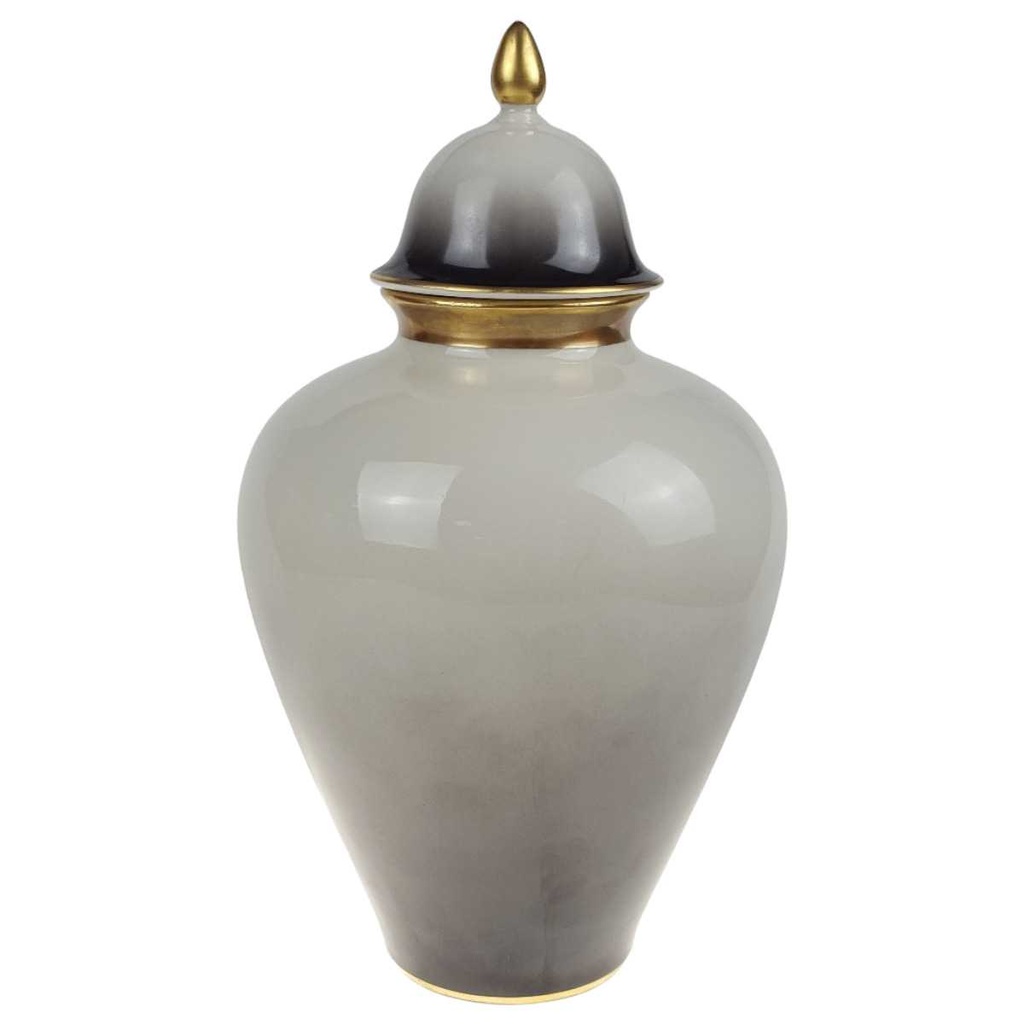 [458167303] Deckelvase Goldrand Bavaria 27 cm Royal KM Blumendekor gebraucht - gut Bild 2