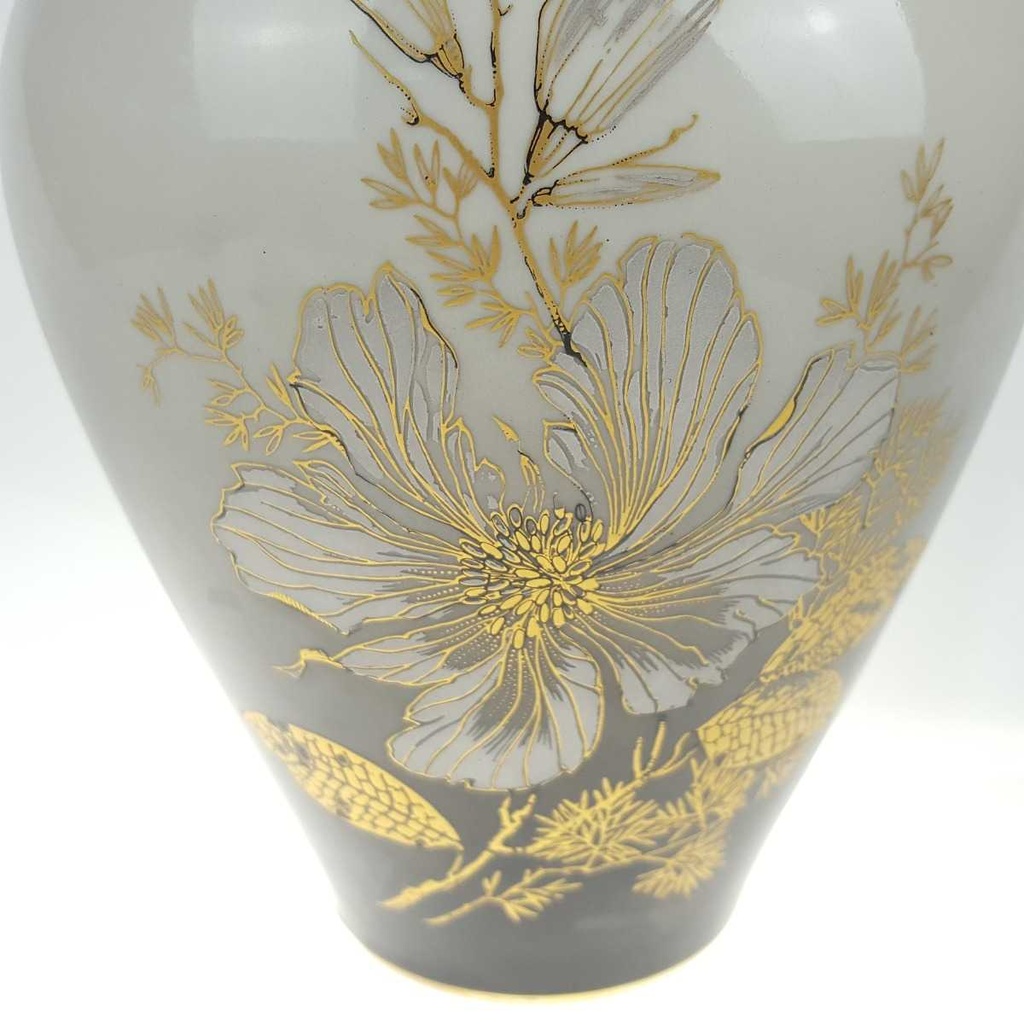 [458167303] Deckelvase Goldrand Bavaria 27 cm Royal KM Blumendekor gebraucht - gut Bild 4