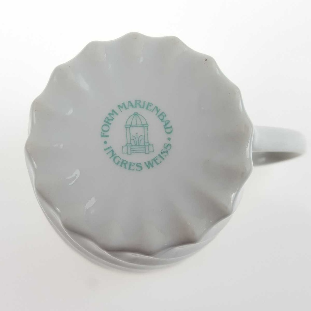 [458167310] Kaffeetasse klein 0,15 L Marienbad Ingres Weiss Wellenmuster gebraucht - sehr gut Bild 5