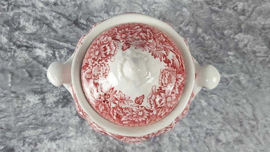 [45816737] Zuckerdose Ridgway Woburn rot gebraucht - gut Bild 5