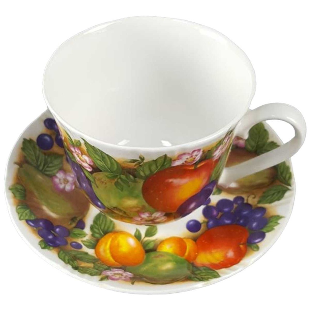 [45816740] Jumbotasse mit Untertasse Roy Kirkham Orchard Bone China England gebraucht - sehr gut Bild 2