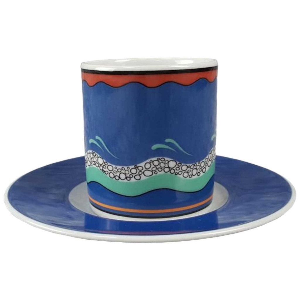 [45816744] Mokkatasse Sammeltasse Espressotasse mit Untertasse 6,2 cm Boticelli Design gebraucht - sehr gut Bild 2