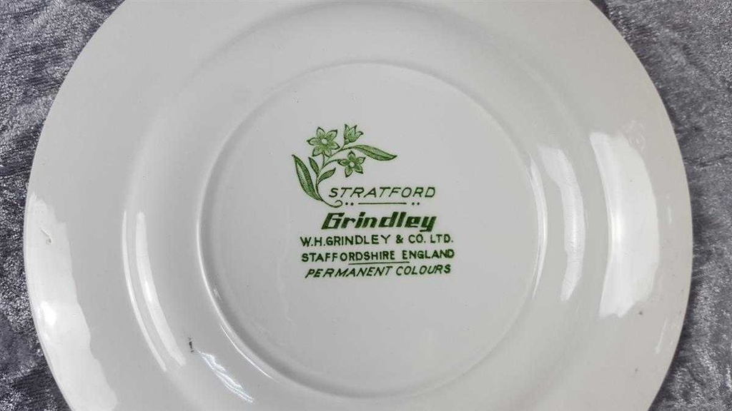 [45816746] Kuchenteller 19,8 cm Grindley Stratford Grün gebraucht - gut Bild 6