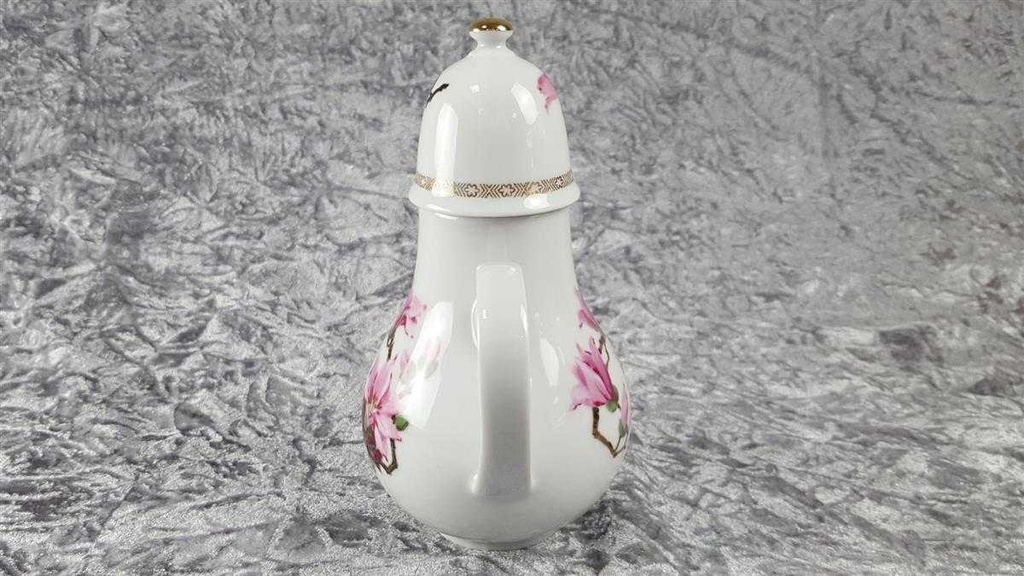 [45816752] Kaffeekanne Mokkakanne 0,6 L Graf von Henneberg Blumen gebraucht - sehr gut Bild 4