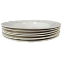 [2119276] 6er Set Suppenteller 24 cm VEB Dresden Blumendekor grün gelb Blumen gebraucht - sehr gut Bild 2