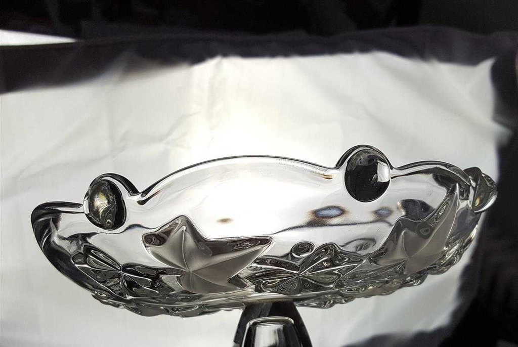 [45816754] Schale auf Fuß Konfektschale 18,7 cm Walther Glas Transparent gebraucht - sehr gut Bild 3