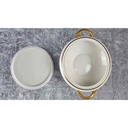 [45816755] Ragoutterrine Servierschüssel 1,5 L Eschenbach Alte Formen Goldbordüre W 4842 gebraucht - gut Bild 4
