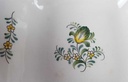 [45816757] Servierschüssel mit Deckel VEB Dresden Blumendekor grün gelb Blumen gebraucht - gut Bild 4