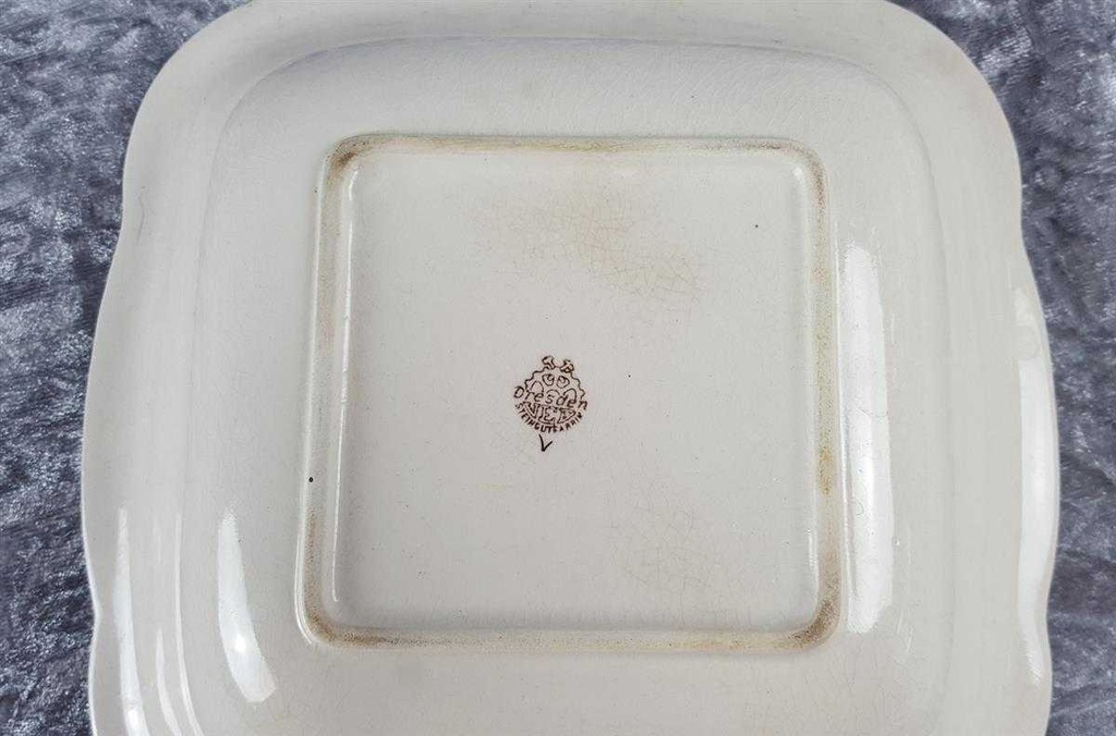 [45816757] Servierschüssel mit Deckel VEB Dresden Blumendekor grün gelb Blumen gebraucht - gut Bild 7