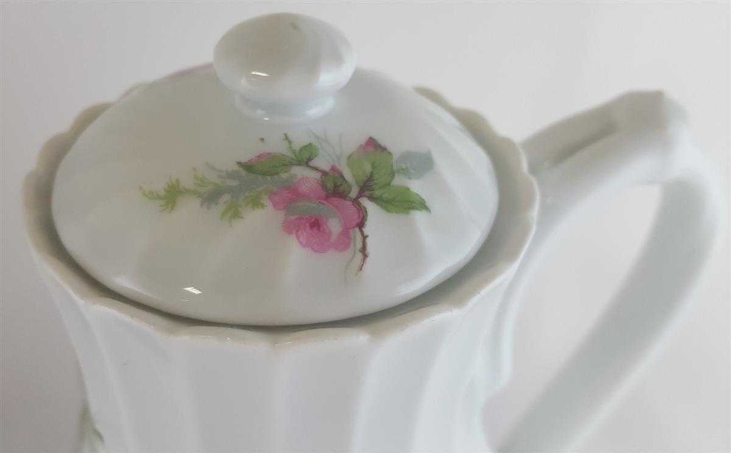 [4581676] Kaffeekanne Kanne 0,9 L Haviland Limoges Torse Rosendekor gebraucht - defekt Bild 3
