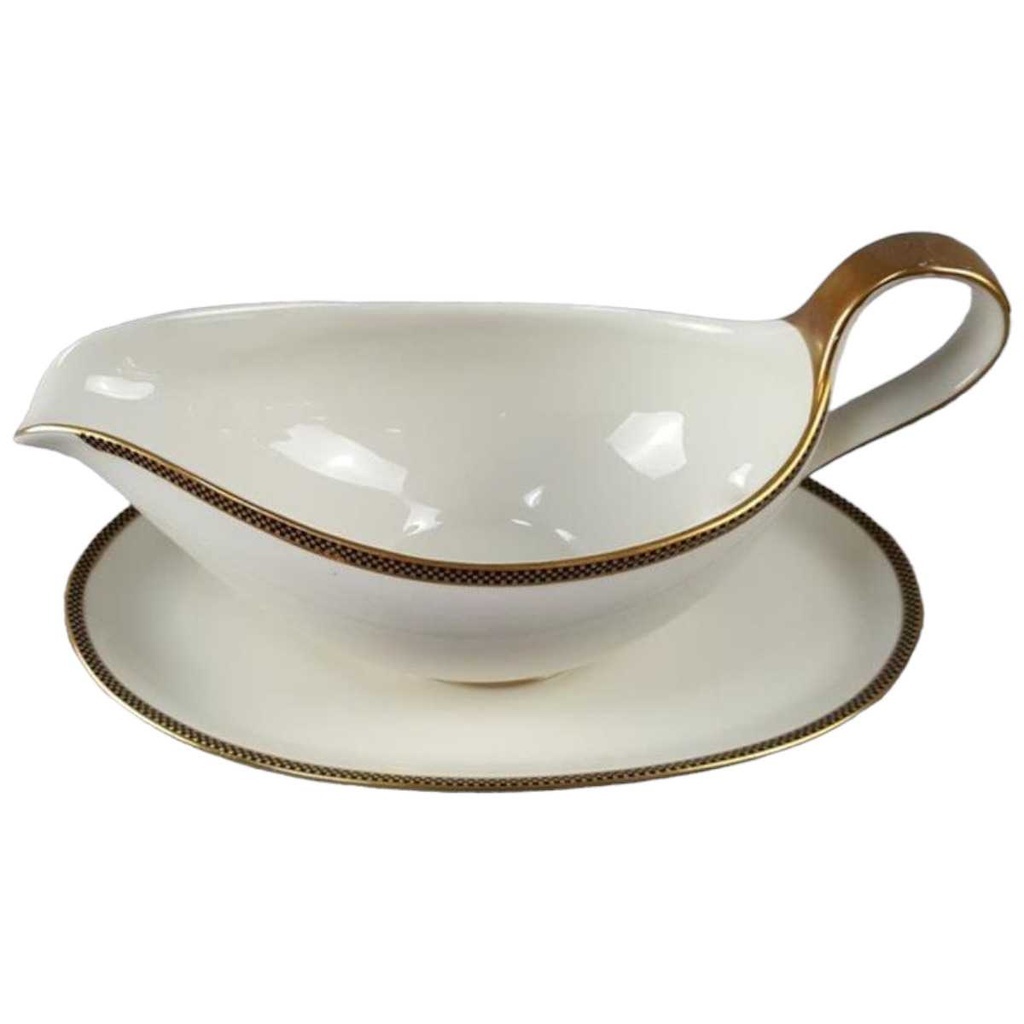 [45816763] Sauciere mit Teller 1tlg Eschenbach Alte Formen Goldbordüre W 4842 gebraucht - gut Bild 2