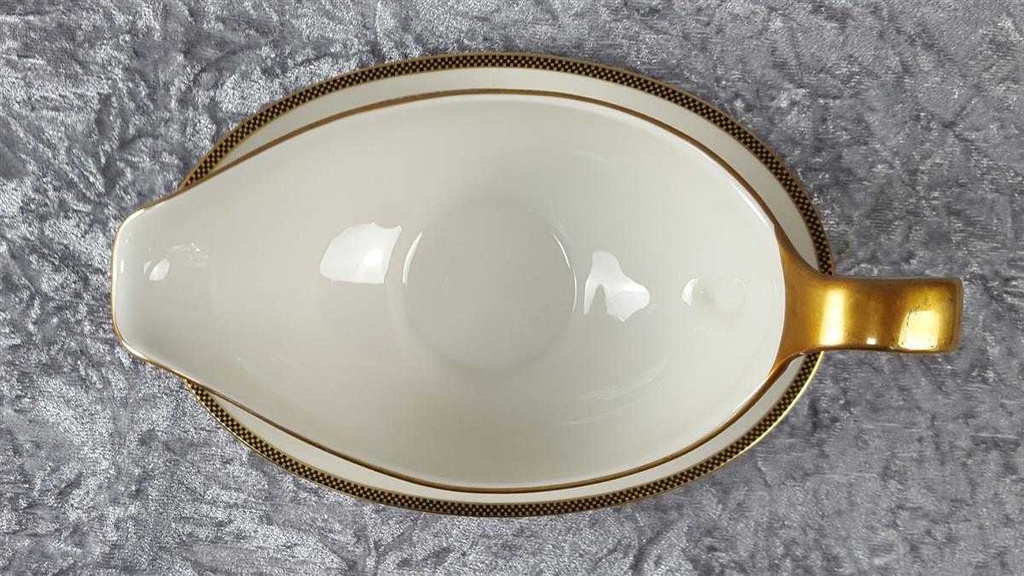 [45816763] Sauciere mit Teller 1tlg Eschenbach Alte Formen Goldbordüre W 4842 gebraucht - gut Bild 3