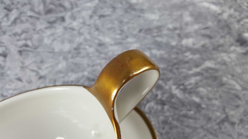 [45816763] Sauciere mit Teller 1tlg Eschenbach Alte Formen Goldbordüre W 4842 gebraucht - gut Bild 4