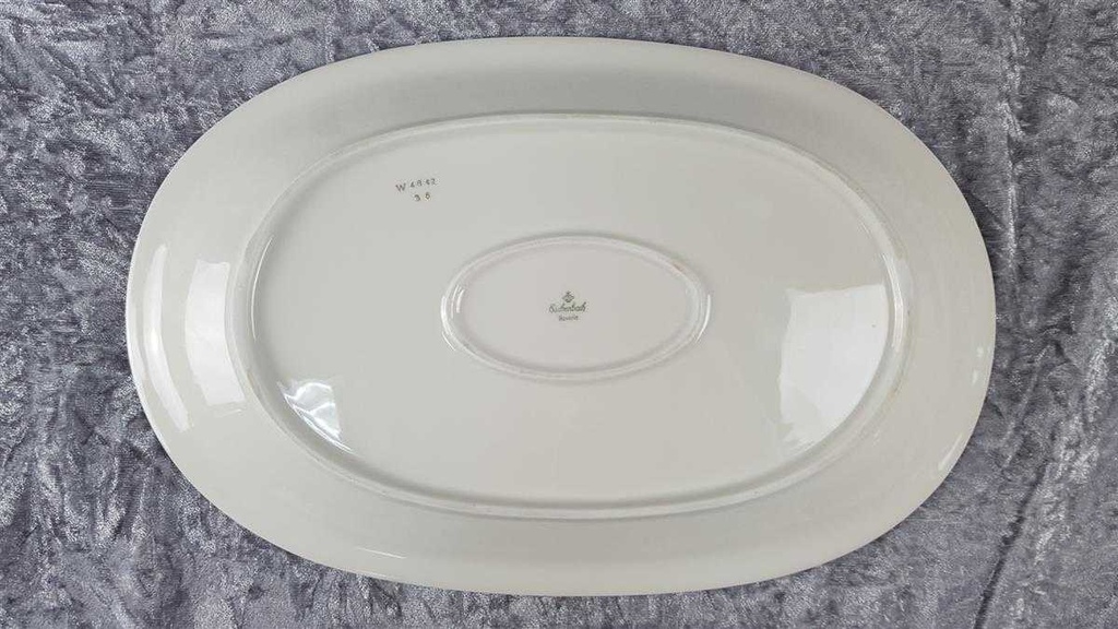 [45816765] Servierplatte Fleischplatte Steakplatte 36x23,2 cm Eschenbach Alte Formen Goldbordüre W 4842 gebraucht - gut Bild 4