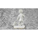 [45816771] Figur Golddekor Gerold & Co weiß mit Kind Hund gebraucht - sehr gut Bild 3