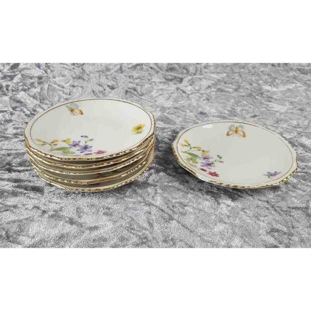 [2119277] 6er Set Glasuntersetzer 10,6 cm Winterling Röslau Blumen gebraucht - gut Bild 5