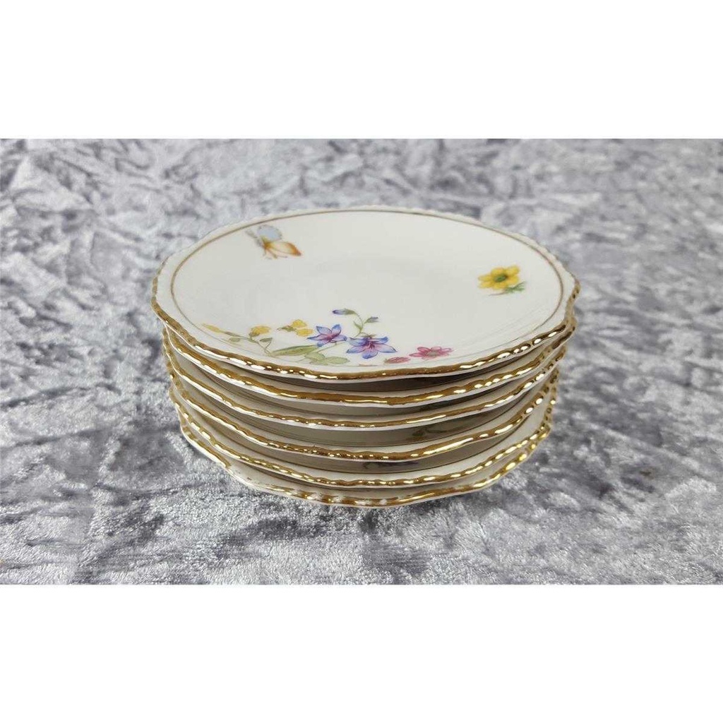 [2119277] 6er Set Glasuntersetzer 10,6 cm Winterling Röslau Blumen gebraucht - gut Bild 6