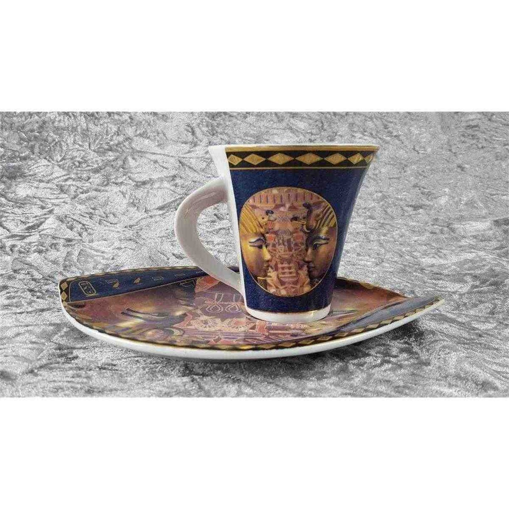 [45816790] Kaffeetasse mit Untertasse Tasse Fathi Mahmoud gebraucht - defekt Bild 4