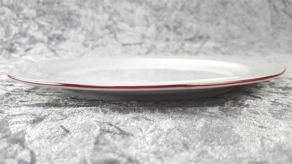 [45816803] Kuchenteller Dessertteller 20,2 cm Thomas Porzellan Festival roter Rand Luzern Rot gebraucht - gut Bild 3