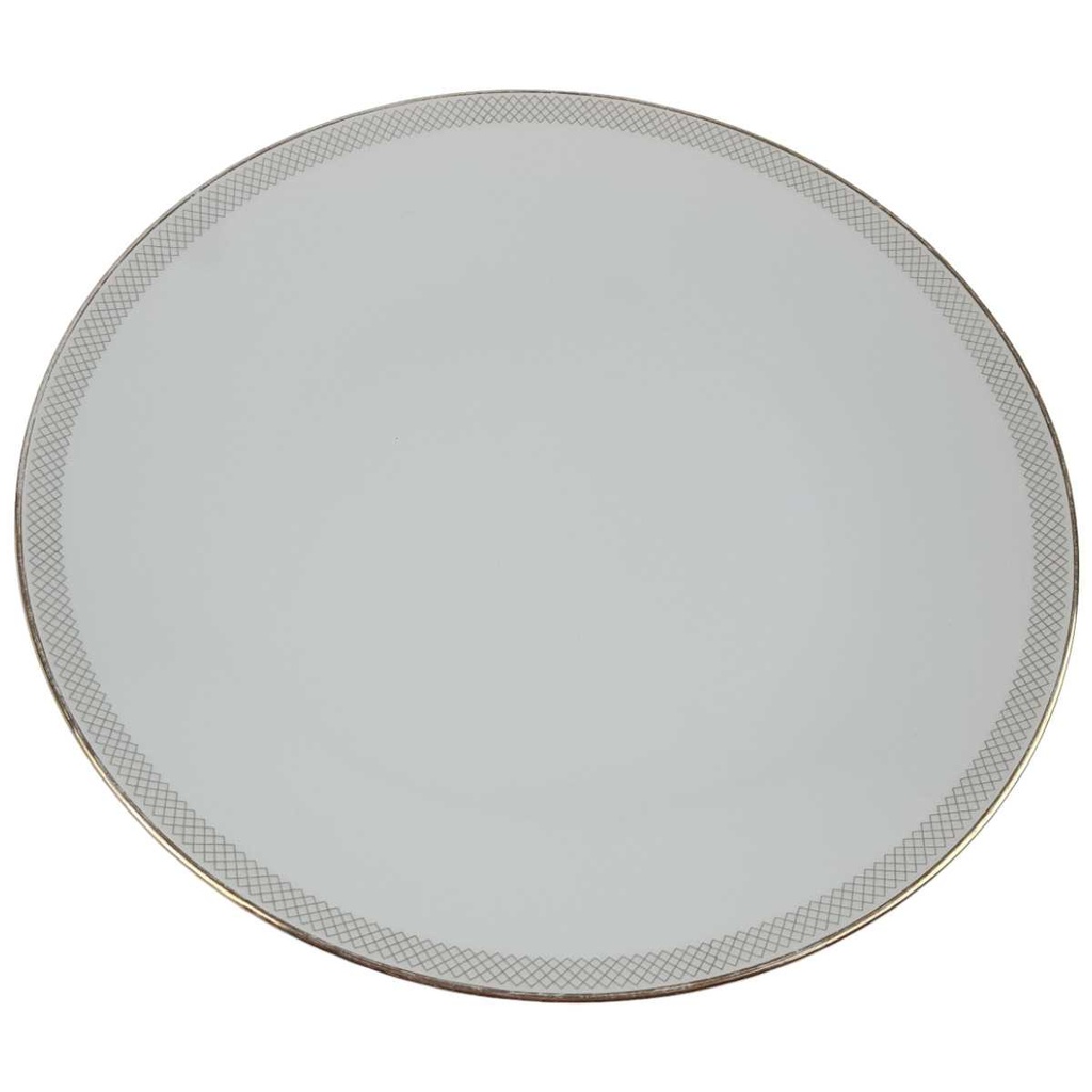 [458168060] Speiseteller Essteller Goldrand 24,9 cm Hutschenreuther Gloria Weiß gebraucht - gut Bild 2