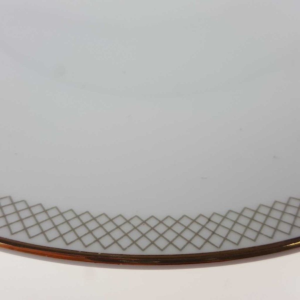 [458168061] Kuchenteller Dessertteller Goldrand 19,5 cm Hutschenreuther Gloria Weiß gebraucht - gut Bild 3