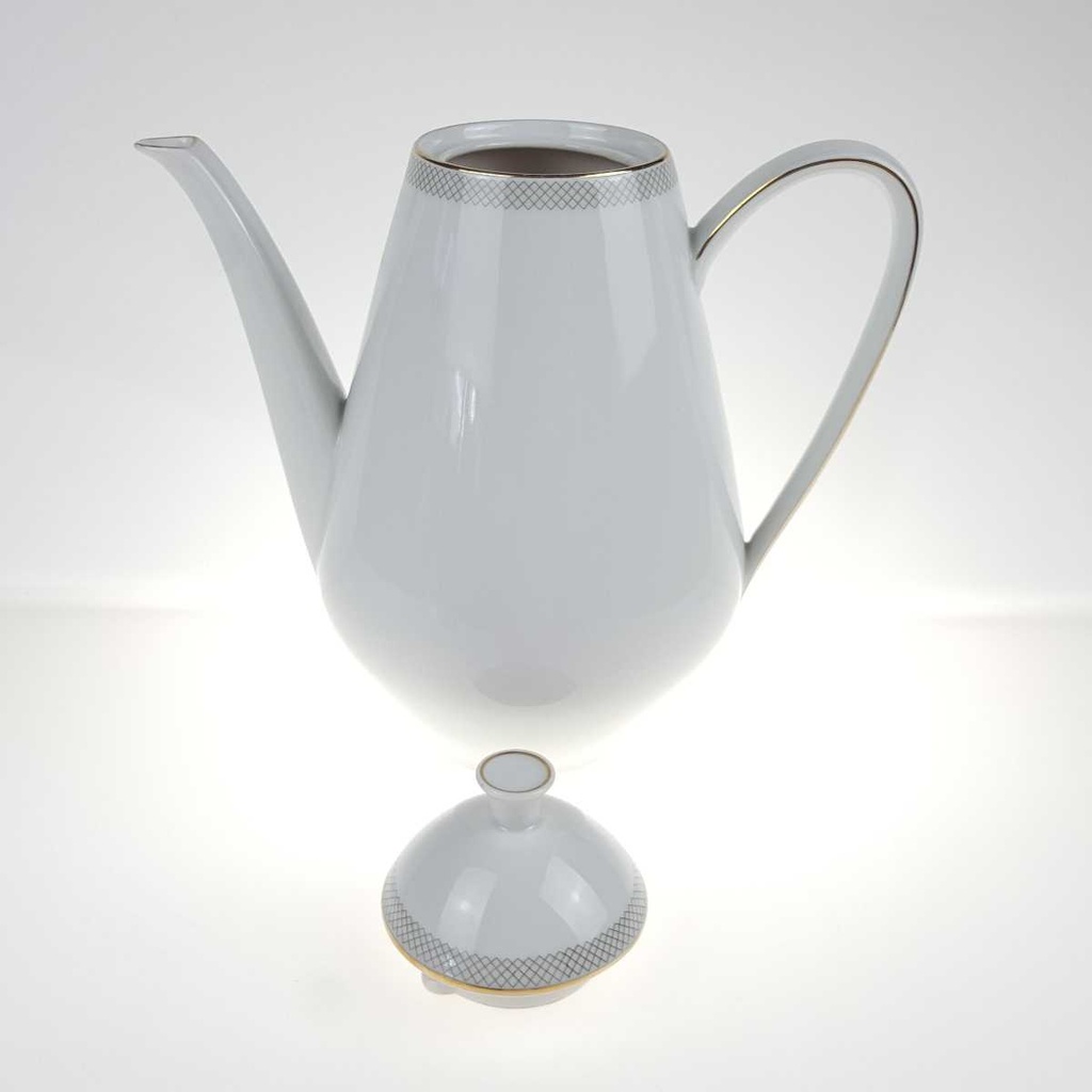 [458168070] Kaffeekanne Goldrand 1,7 L Hutschenreuther Gloria Weiß gebraucht - gut Bild 4