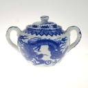 [458168071] Zuckerdose Japan China blauer Drache Blau gebraucht - gut Bild 3