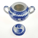 [458168071] Zuckerdose Japan China blauer Drache Blau gebraucht - gut Bild 4