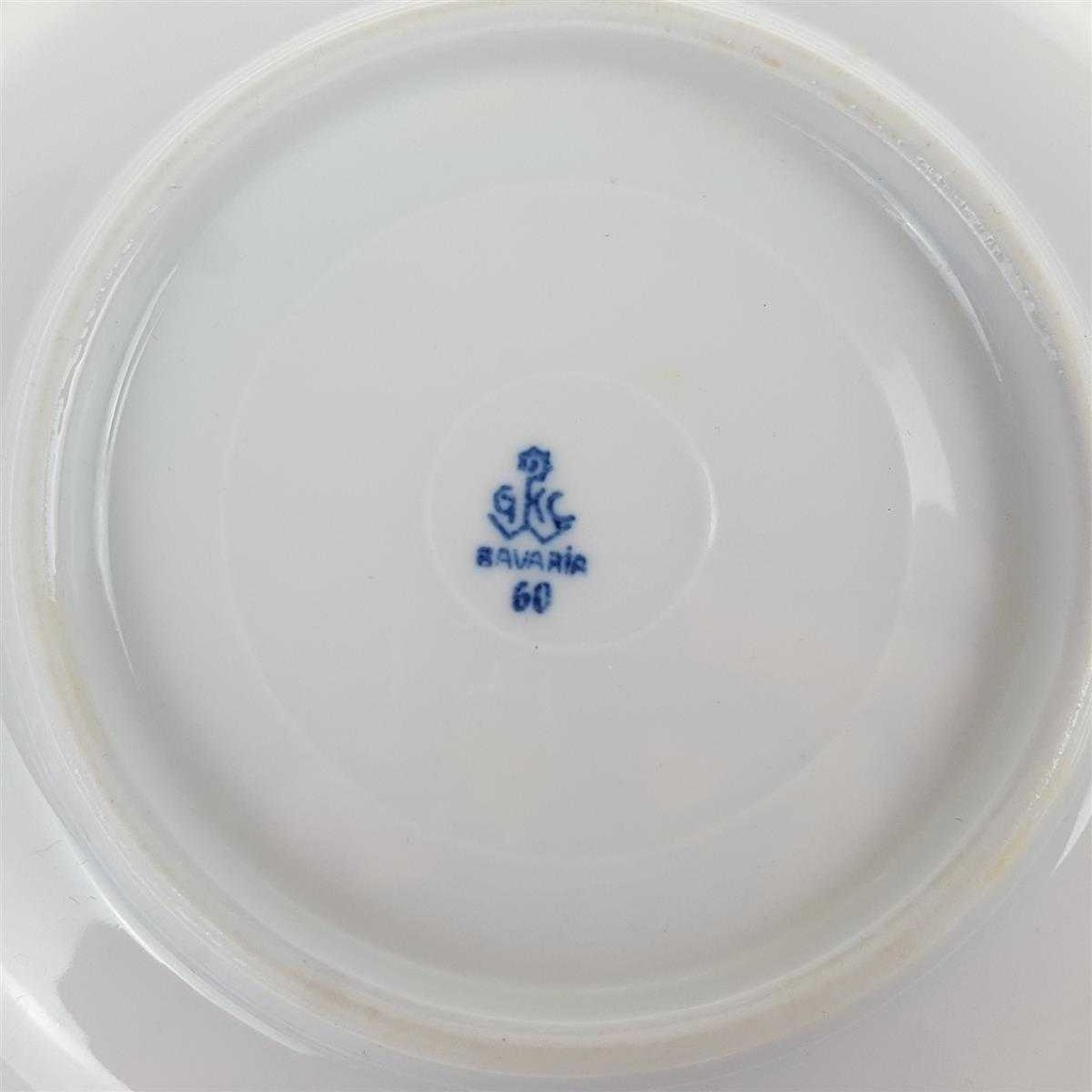[458168077] Untertasse für Tee 14,5 cm GKC Bavaria Indisch Blau Strohblume gebraucht - gut Bild 3