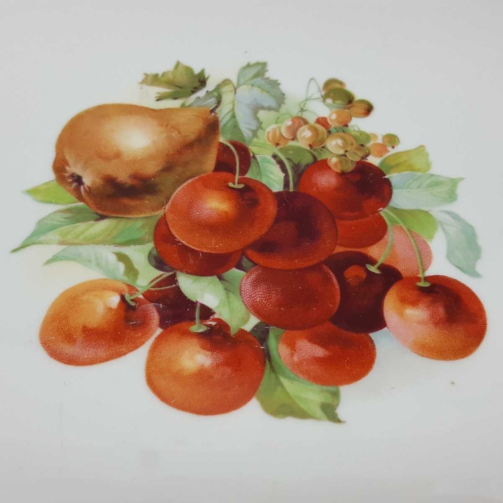 [458168079] Brotschale Obstschale Porzellan Obstdekor Goldrand Bild 6