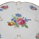 [458168081] Schale Servierschalen Goldrand 29,8 cm Moschendorf Blumendekor Blumen gebraucht - gut Bild 3