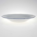 [458168086] Suppenteller 22,8 cm Marienbad Ingres Weiss blauer Rand gebraucht - gut Bild 3