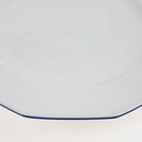 [458168087] Speiseteller Essteller 24,5 cm Marienbad Ingres Weiss blauer Rand gebraucht - akzeptabel Bild 3